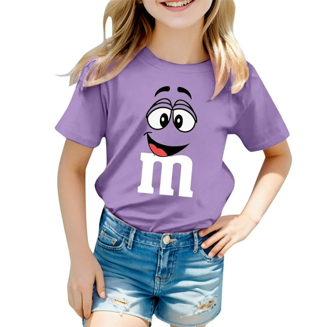 Liyamei T-Shirt Imprimé Drôle pour Enfants Taille 4-5 Ans