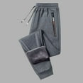 thumbnail image 5 of zaveiop Warm Fleece Joggers Pants Workout Track Sherpa Lined Sweatpants (Grey, XXXXXL), 5 of 5