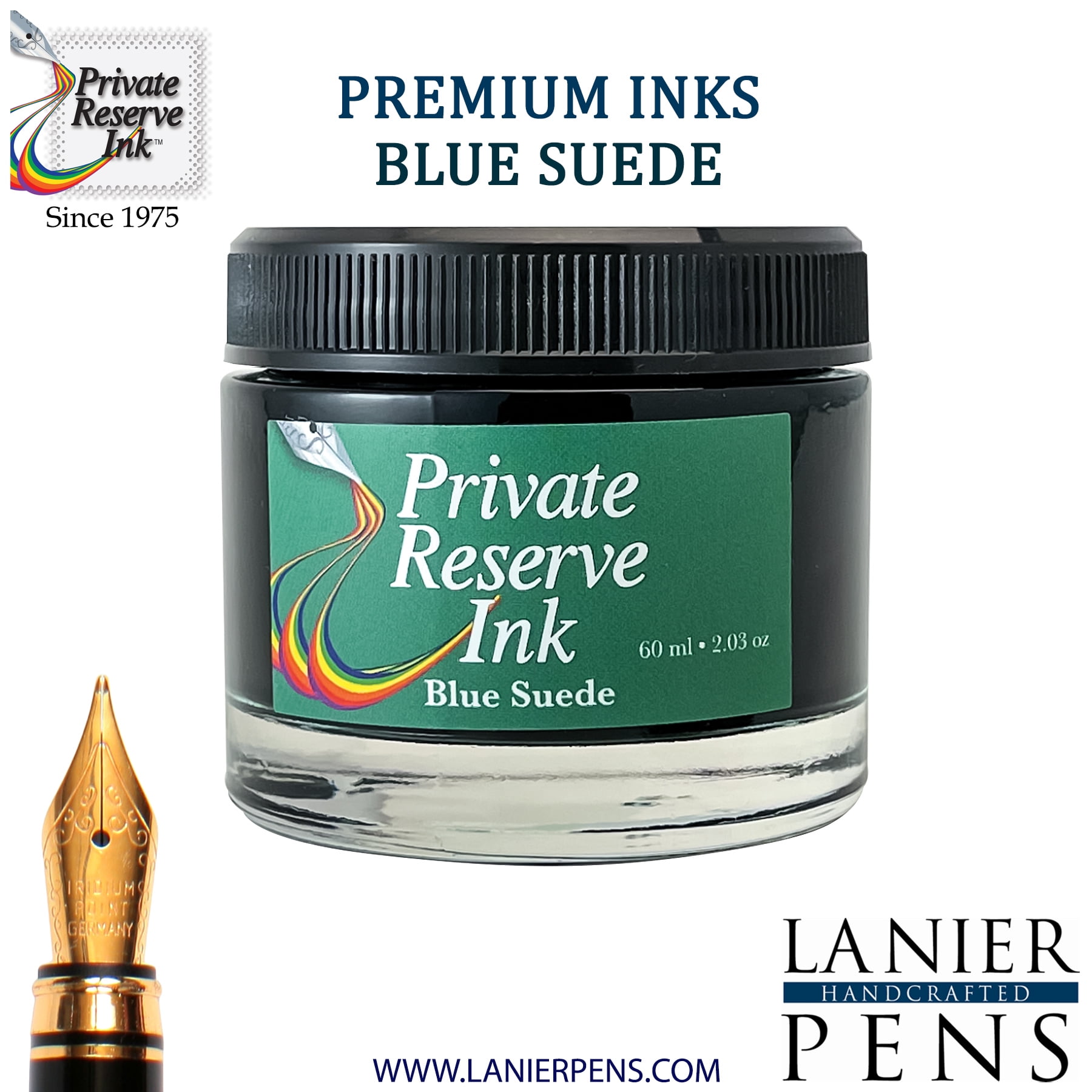 Private Reserve Ink, 60ML Ink Bottle - Blue Suede (PR17003)