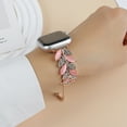 thumbnail image 4 of Compatible with Apple Watch 38/40/41/42mm(S10) Strap Bracelet,Diamond and Jewelry Leaf Design,Bling Adjustable Replacement Band for Women Girls,Elegant Bracelet Wrist Strap,Rosegold, 4 of 8