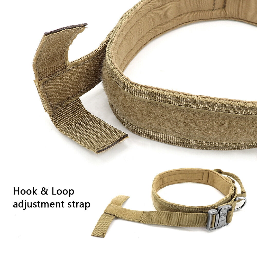 Didog 1.5"Width Adjustable Tactical Dog Collars Large Dogs Military Training with Handle German Shepherd Heavy Duty Metal Buckle