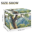 thumbnail image 5 of Yayeee Collapsible Cube Storage Bin with Lid Fabric Closet Decorative Basket with Handles, Pine Tree, 5 of 7