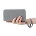 thumbnail image 6 of HAWEE Cellphone Wallet Dual Zipper Wristlet Purse with Card Slot/ Coin Pouch Compatible with iPhone/Samsung for Women or Lady, Grey, 6 of 7