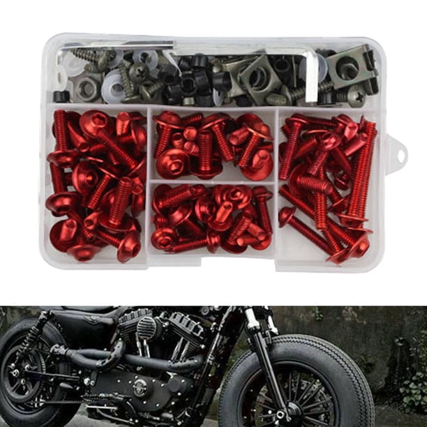 Kits de pernos Cola con clips de empuje Repuestos Duraderos rojo