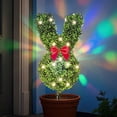 thumbnail image 4 of Creatine Easter Garden Lighted Bunny Rabbit Figurine With Faux Greenery Indoor Outdoor, 4 of 4