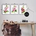 thumbnail image 4 of Stupell Industries Pink Flower Watercolors Botanical & Floral Painting Gray Framed Art Print Wall Art, 16 x 20, Set of 3, 4 of 10