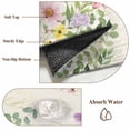 thumbnail image 6 of Round Area Rug 3 Ft, Pink Purple Flower Washable Non-Slip Circle Carpet for Living Room/Bedroom, Spring Vintage Country Floral Leaf Plant Low-Profile Small Floor Mats Collection Rugs for Indoor, 6 of 7