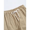 thumbnail image 5 of inhzoy Kids Girls Cargo Jogger Pants 4 Pockets Cotton Fashion Bottoms with Drawstring Beige 10, 5 of 8