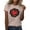 S-Khaki, variant on Womens Plus Size Christmas Tshirt Merry Christmas Graphic Short Sleeve Crewneck Tees Loose Fit Casual Fashion Tops