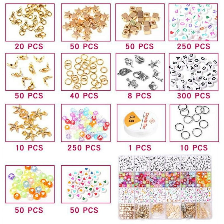 Clay Heishi Beads Flat Round Polymer Clay Beads Kit for Bracelets Necklace  