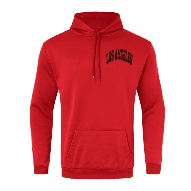 HYBRID APPAREL Mens Red Long Sleeve Hoodie XL | eBay