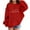 Red, variant on Bnwani Hoodies Girls Crew Neck Long Sleeve Pockets Short Sweatshirt Hearts Graphic Printed Tops Pullover