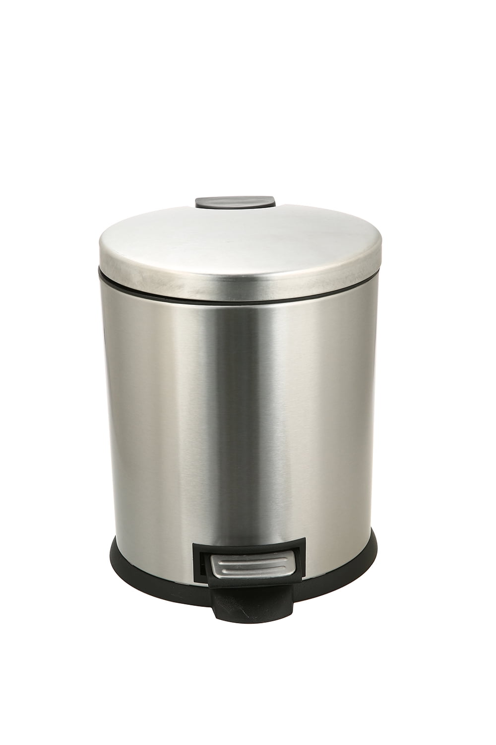Better Homes & Gardens 1.3 gal / 5L Oval Step Trash can, Stainless Steel with Lid