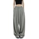 thumbnail image 1 of Lucakuins, pantalones de traje de pierna ancha para mujer, pantalones sueltos casuales elásticos de Color sólido para el trabajo, ropa de calle de oficina Lucakuins  moda, 1 of 9