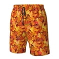 thumbnail image 4 of Zufioo Autumn Maple Leaf Pile for Men's Casual Beach Shorts, Sports Fitness Quick-drying Drawstring Shorts with Pockets for Home Wear-3X-Large, 4 of 6