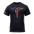 thumbnail image 2 of Rothco 19533 Men Medical Symbol Caduceus Short Sleeve T-Shirt, Black - 2XL, 2 of 2