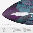 thumbnail image 5 of ZICANCN Cupid Skull Purple Print Throw Pillow Covers, Bed Couch Sofa Knit Decorative Pillow Covers for Living Room Farmhouse, 26"x26", 5 of 8