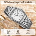 thumbnail image 4 of SKMEI Watch for Women Quartz Rectangular Fashion Watches Waterproof Easy to Read Ladies Wrist Watches Stainless Steel Womens Watch, 4 of 8