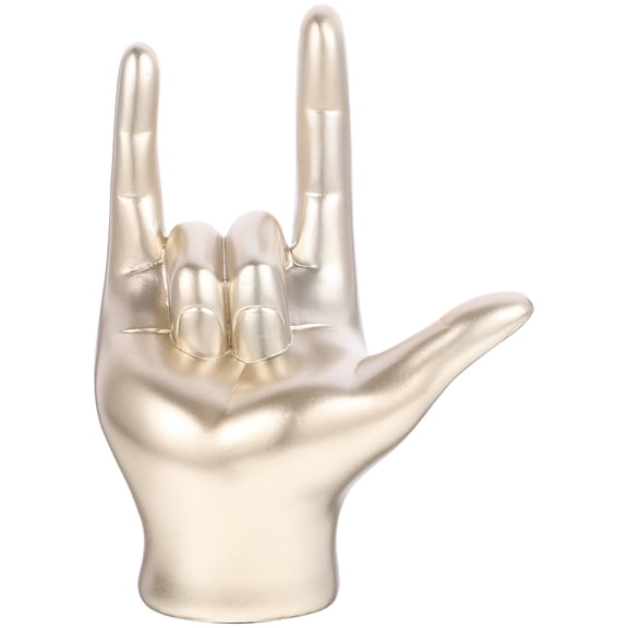 OUNONA Beige Resin Finger Figurine Modern Style Hand Gesture Home Decor