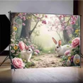 thumbnail image 2 of Easter Egg Forest Backdrop Photography Rabbit Pathway Party ration Photoz Background Childr Photobooth Props, 2 of 8