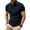FE83_Navy, variant on Men's Casual Polo Shirts Classic Button Up Short Sleeve Shirt Soft Collared Slim fit Tops Black M