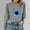Gray, variant on Jacenvly Womens Sweatshirt Long Sleeve Print Crewneck Sweatshirt For Women Casual Fashion Soft Warmth Pullover Sweaters