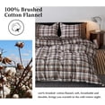 thumbnail image 3 of Simple&Opulence 100% Cotton Buffalo Check Plaid Printed Duvet Cover Set, 3 Piece Bedding Set Including 1 Comforter Cover and 2 Pillow Shams, Soft and Comfortable (Queen,Coffee), 3 of 8
