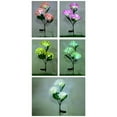 thumbnail image 3 of Bewildely Patio de casa, luz de flores artificiales de 3 cabezas, camino de Patio trasero, simulación de energía Solar, lámpara de rosa falsa, adorno de Iluminación navideña Azul Bewildely HA067007-02, 3 of 6