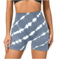 thumbnail image 2 of uublik Athletic Shorts for Women Super Soft Butt Lifting Tie Dye Bike Shorts Blue, 2 of 5
