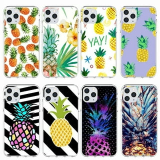 Compatible with iPhone 14 Pro Max Case,Aesthetic Abstract Pineapple Summer  Fruits Black Stripes Pattern Clear Design Case for Women Girls,Soft TPU  Protective Case for iPhone 14 Pro Max 