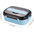 thumbnail image 3 of OUSITAID CABINAHOME Lunch Box  Bento Boxes for Student  Thermal Insulation Bento Lunch Box   High-Grade Stainless Steel Liner  Lunch Containers for Kids Lunch Box Stainless Steel Utensil, 3 of 9