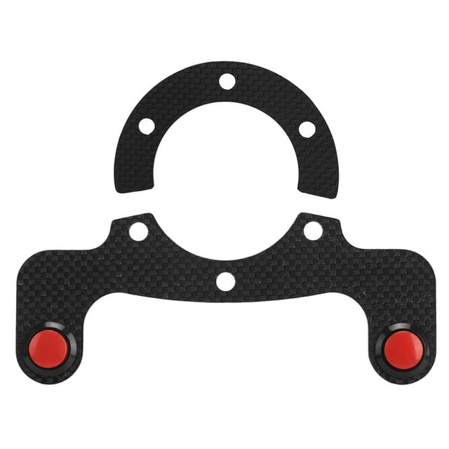 Kits de botones de bocina externos de fibra de carbono para volantes MOMO/OMP/Nardi/Sparco de 6 pernos con doble botón