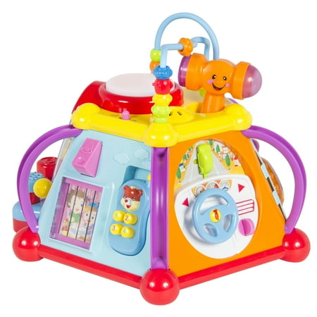 - Best Choice Products Kids Toddlers Musical Activity Cube Play Toy w/ 15 Functions, Lights, and Sounds - Multicolor