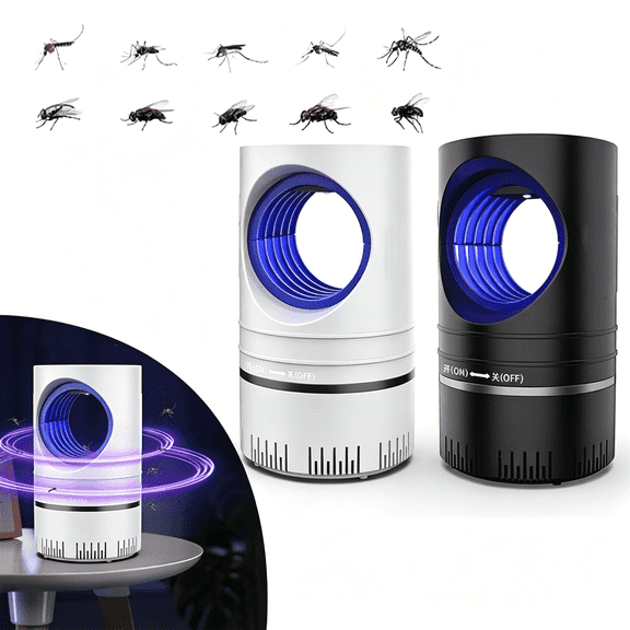 Clearance! Electric Bug Zapper Indoor, Blue Light Mosquito Zapper & Fruit Fly Trap, Silent Insect Killer with Removable Tray, Plug in Gnats Mosquitoes Trap for Bedroom, Kitchen, Home Use