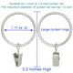 thumbnail image 2 of Anillos para cortinas WeekSeight, plata mate, paquete de 40 con clips de 4 cm de diámetro, 2 of 7