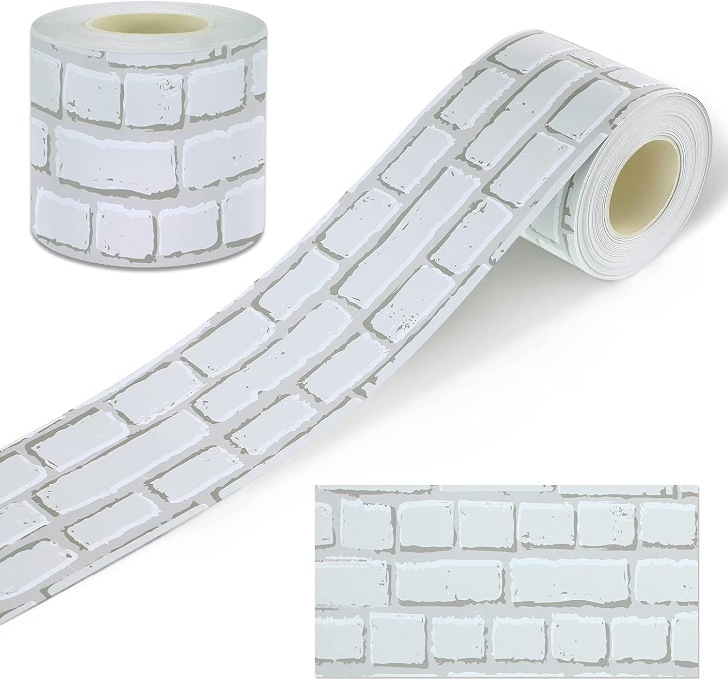 65 ft White Brick Bulletin Board Border White Straight Border Trim Classroom Bulletin Board