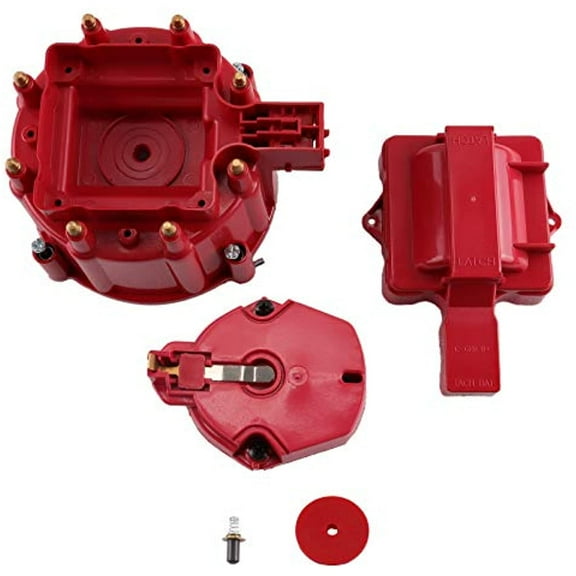 Performance Replacement Fits Red Male HEI Distributor Cap & Rotor for CHEVY GM SBC BBC 305 350 454