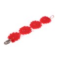 thumbnail image 3 of Baby girls and boys Rose Flower Chupete Chupete Clip Dentición Holder Cadena rojo CUTICAT Clip de chupete de flor, 3 of 8