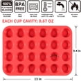 thumbnail image 3 of Molde para muffins de silicona Mini 24 tazas Molde para cupcakes, Molde para hornear de silicona antiadherente sin BPA 1 paquete Ormromra WMXL-325, 3 of 8