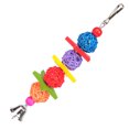 thumbnail image 1 of Bird Cage Toy Interactive Rattan Ball Hanging Parrot Bite Toy Parakeet Chew Toy, 1 of 10