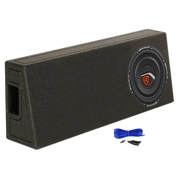 Rockville W12T4S2 12" 1400w Subwoofer in Behind Seat Ported Truck Enclosurer Box