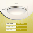 thumbnail image 3 of Kichler Canada LED Flush Mount Ceiling Light in Brushed Nickel—14.5" Round, 3 of 4