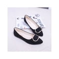 thumbnail image 4 of Colisha Ladies Anti-Slip Pointed Toe Dress Shoe Walking Casual Flat Shoes Women Cozy Buckle Loafers Black 8, 4 of 8
