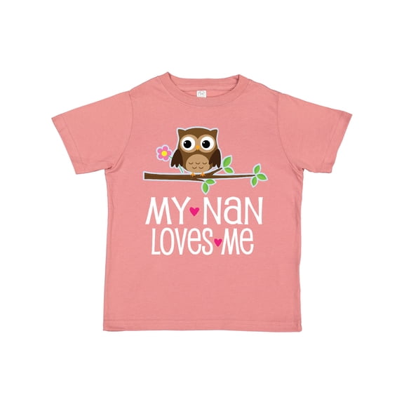 Inktastic My Nan Loves Me Owl Girls Toddler T-Shirt