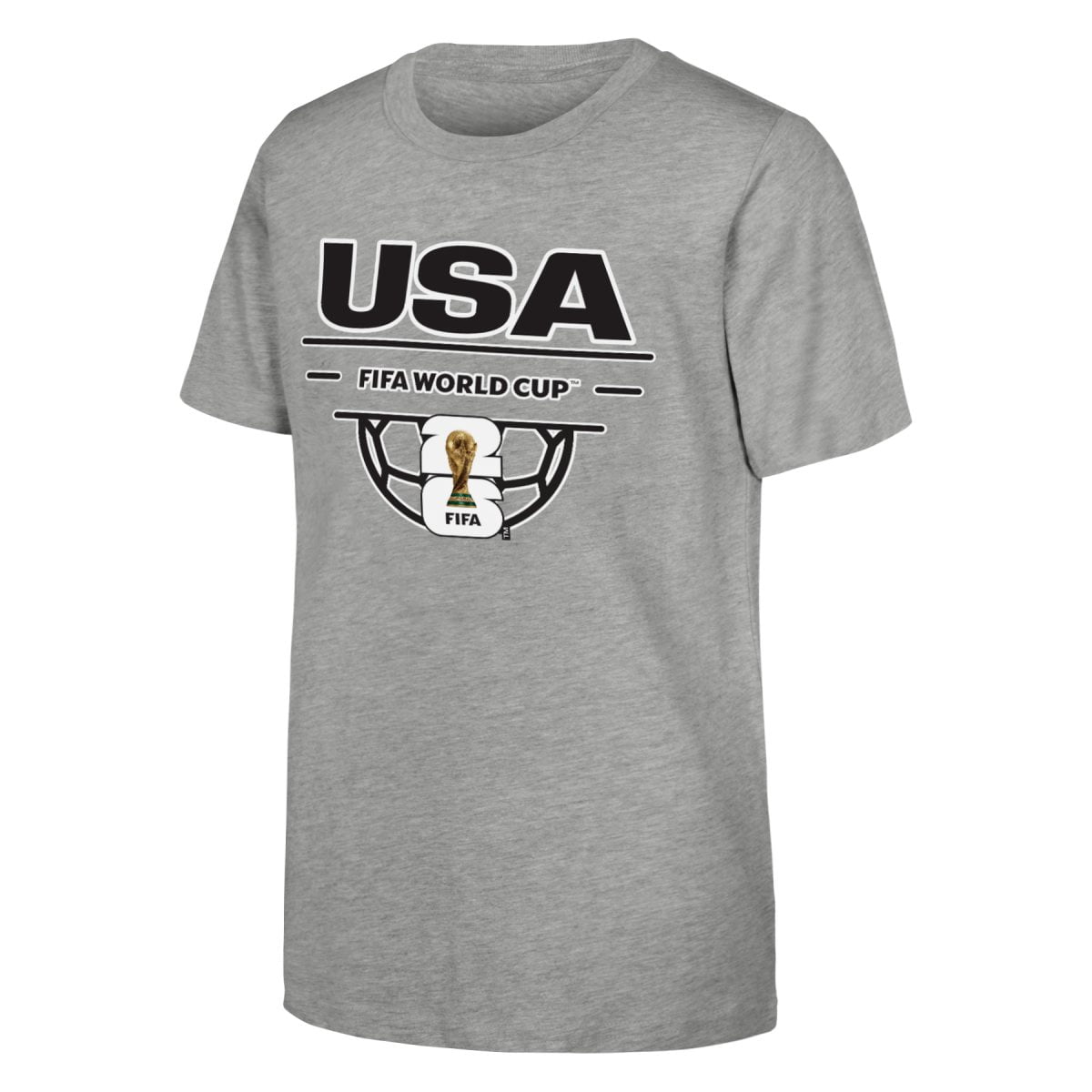FIFA World Cup 2026 Men's Gray USA Soccer Ball Tee