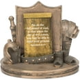 thumbnail image 3 of Bronzetone Full Armor Scripture 3 x 4 Resin Decorative Tabletop Card Holder, 3 of 8