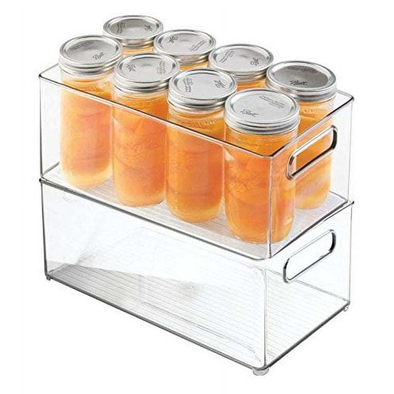Xianchow Refrigerator Organizer Bins, Clear Pantry Organization and Storage  with Cutout Handles, Set Of 6 Stackable Plastic Freezer Organizer Bins for