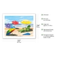 thumbnail image 2 of Sun Screen - Beach Chairs Umbrellas & Ocean View - From an Original Color Painting by Scott Westmoreland - Fine Art Matte Paper Print (Unframed) 24x32in, 2 of 4