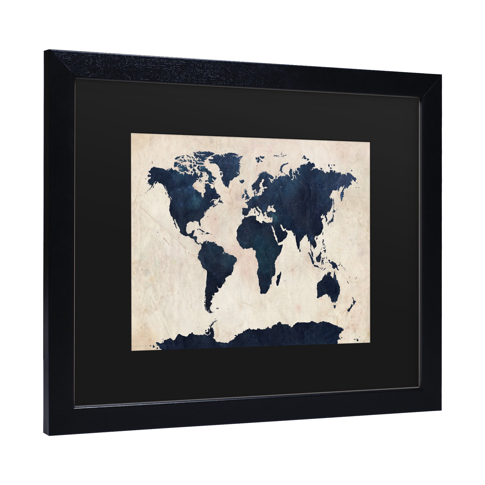 Trademark Fine Art 'World Map -Navy' Canvas Art by Michael Tompsett