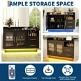 thumbnail image 4 of Wine Cabinet - Coffee Bar Station with LED Lights, 4 of 6